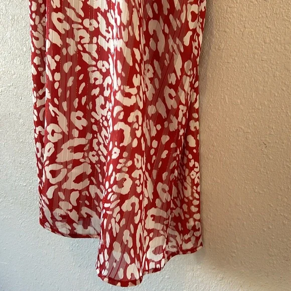 NWOT Tyche Red & White Animal Print Slip Dress - Picture 7 of 16
